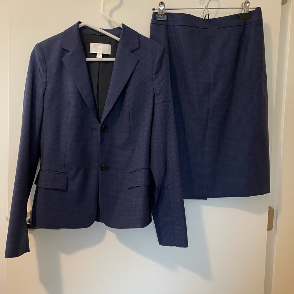 Hugo Boss navy skirt suit